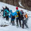 Bergwanderergruppe im Juni