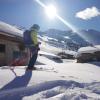 Skifaren im Tiefschnee